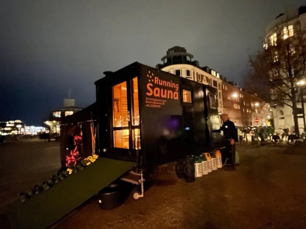 Saunaen hos RunningSauna